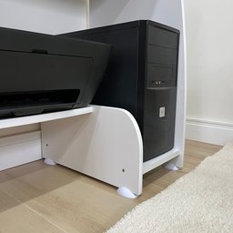 Mesa para Computador com Espaço para Gabinete Escrivaninha Pixel 69cm Branca - 11 Mesa para Computador com Espaço para Gabinete Escrivaninha Pixel 69cm Branca - 11
