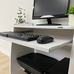Mesa para Computador com Espaço para Gabinete Escrivaninha Pixel 69cm Branca - 16 Mesa para Computador com Espaço para Gabinete Escrivaninha Pixel 69cm Branca - 16