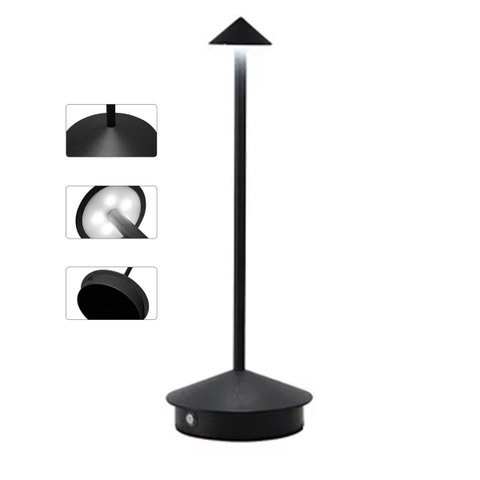 Luminaria de Mesa Abajur Led 3 Tons Controle de Intensidade Usb Touch Bateria Recarregavel Home Offi