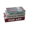 Kit 3 Pçs Caixa Decorativa Livro Falso Fake para Decoração Organizador Porta Objetos (Pop Art) - 2