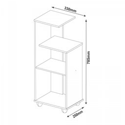 Mesa Lateral de Apoio com Prateleiras Bis - 11