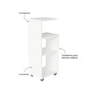 Ver imagem 5 de Mesa Lateral de Apoio com Prateleiras Bis Branco