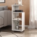 Ver imagem 1 de Mesa Lateral de Apoio com Prateleiras Bis Branco