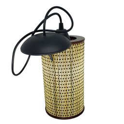 Lustre Pendente Cilíndrico Rustico Estilo Japonês 21 cm - 1