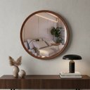 Ver imagem 1 de Espelho Redondo 60cm Moldura Alumínio Basic Reduna