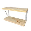 Ver imagem 2 de Prateleira Dual 60cm Industrial Natural e Branco