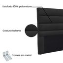 Ver imagem 3 de Cabeceira Para Cama Box Queen La Italiana 160cm Veludo - SSX Multicoisas - Preto