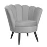 Poltrona Pétala Casa Luxo Decoração Sala Prata Sala Pé Preto - 14