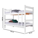 Ver imagem 4 de Beliche Branca Capri 100% Mdf Vira Duas Camas Reforçada