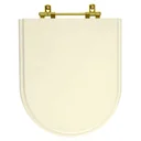 Ver imagem 1 de Assento Sanitário Belle Epoque Creme para Vaso Deca com Ferragem Dourada