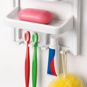 Ver imagem 4 de Porta Shampoo Registro Banheiro Prateleira Suporte Sabonete Cosméticos Higiene Organizador Multiuso