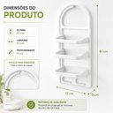 Ver mais imagens de Porta Shampoo Registro Banheiro Prateleira Suporte Sabonete Cosméticos Higiene Organizador Multiuso