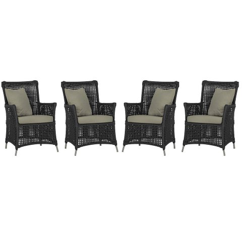 4 Poltronas Igapó Alumínio Micro Pintura Fendi Corda Náutica Estofado 8