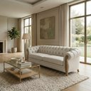 Ver imagem 6 de Sofá Living Capitone 2 Lugares Milano 188 cm Pes Madeira Linho Tcs 701 Moll