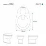 Tampa de Vaso Ritz Branco para bacia Deca Com Ferragem Dourada - 4