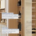 Ver imagem 6 de Cristaleira 2 Portas Vidro Reflecta Infinito 93cm com Rodapé 100% MDF Canto Curvo