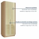 Ver mais imagens de Cristaleira 2 Portas Vidro Reflecta Infinito 93cm com Rodapé 100% MDF Canto Curvo
