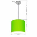 Ver imagem 2 de Lustre Luminária Pendente Vivare Free Lux Pe-4107cz Cúpula em Tecido 25x20cm