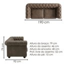 Ver mais imagens de Sofá Acorde 2 Lugares 190cm Café Courino Milani Movelaria