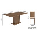 Ver imagem 3 de Conjunto Sala de Jantar Madesa Megan Mesa Tampo de Madeira com 6 Cadeiras - Rustic/lírio Bege