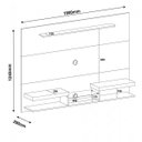 Ver imagem 4 de Painel para TV até 60 Polegadas com Suporte Essence Artely Rústico