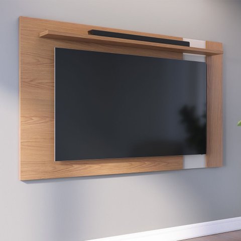 Painel para Tv até 70 Polegadas Extensivo Leme Sala de Estar Freijó Off White Matte Colibri