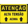 PLACA ATENÇÃO ALTA TENSÃO ACIMA - 1