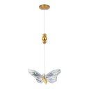 Ver imagem 6 de Lustre Pendente Borboleta Led 4w 3 Cores Dourado e Transparente Lus-140 St3136
