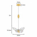 Ver imagem 4 de Lustre Pendente Borboleta Led 4w 3 Cores Dourado e Transparente Lus-140 St3136