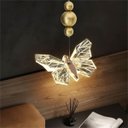 Ver imagem 3 de Lustre Pendente Borboleta Led 4w 3 Cores Dourado e Transparente Lus-140 St3136