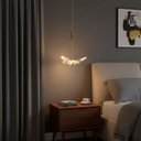 Ver imagem 2 de Lustre Pendente Borboleta Led 4w 3 Cores Dourado e Transparente Lus-140 St3136
