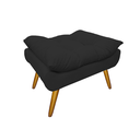 Ver imagem 3 de Jogo 1 Poltrona e 1 Puff Para Sala Comercial Karen Suede Preto - LM DECOR