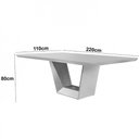 Ver imagem 6 de Mesa para Sala de Jantar Rubi 220cm Moderna Mobília Cinamomo com Off White/cinamomo Imbuia
