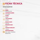Ver imagem 7 de Mesa para Sala de Jantar Rubi 220cm Moderna Mobília Cinamomo com Off White/cinamomo Imbuia