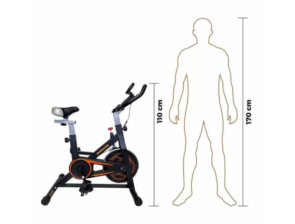 Bicicleta Spinning Athletic Advanced 130bs Suporta 110kg - 8