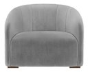 Ver imagem 2 de Kit 2 Poltronas Decorativa Estofada Recepção Lara Suede Cinza - Lm Decor