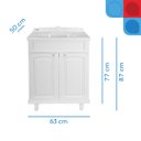 Ver imagem 4 de Gabinete para Banheiro em Plástico com Lavatório Clássica  sem Torneira