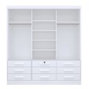 Ver imagem 5 de Guarda-Roupa 3 Portas de Correr 9 Gavetas com Espelho Branco Meridian Gold