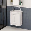 Ver imagem 1 de Gabinete para Banheiro em Plástico com Lavatório Fit Astra sem Torneira Branco