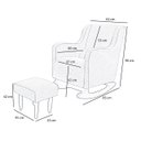 Ver imagem 7 de Poltrona Amamentação C / Balanço Cadeira Descanso Aquila com Puff Veludo Rosa - Twdecora