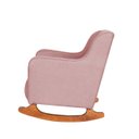 Ver imagem 5 de Poltrona Amamentação C / Balanço Cadeira Descanso Aquila com Puff Veludo Rosa - Twdecora