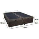 Ver imagem 3 de Cama Box Baú Casal Bipartido Suede Sereneprime Marrom 138x188x44