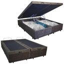 Ver imagem 1 de Cama Box Baú Casal Bipartido Suede Sereneprime Marrom 138x188x44