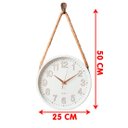 Ver imagem 5 de Relógio Parede Redondo Decorativo Preto com Corda Alça 25cm