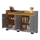 Ver imagem 2 de Aparador Buffet Cinza Espaçoso Moderno com 4 Portas para Sala Escritório Rl