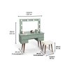Penteadeira Camarim Completa MDF 25mm Espelho Mesa Maquiagem Verde Bellagio - 4