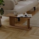 Ver imagem 1 de Mesa de Apoio Livn Freijó Retangular MDP MDF 65cm Amadeirado Mercado Das Prateleiras