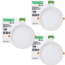 Ver imagem 1 de Kit 3 Painel de Led Redondo Embutir Recuado 18w Bivolt Taschibra 6500k Frio