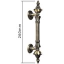Ver imagem 7 de Puxador Duplo Classic 260mm Bronze Antigo Porta Pivotante Correr Passagem Madeira Vidro Rústico