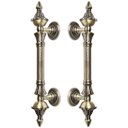 Ver imagem 1 de Puxador Duplo Classic 260mm Bronze Antigo Porta Pivotante Correr Passagem Madeira Vidro Rústico